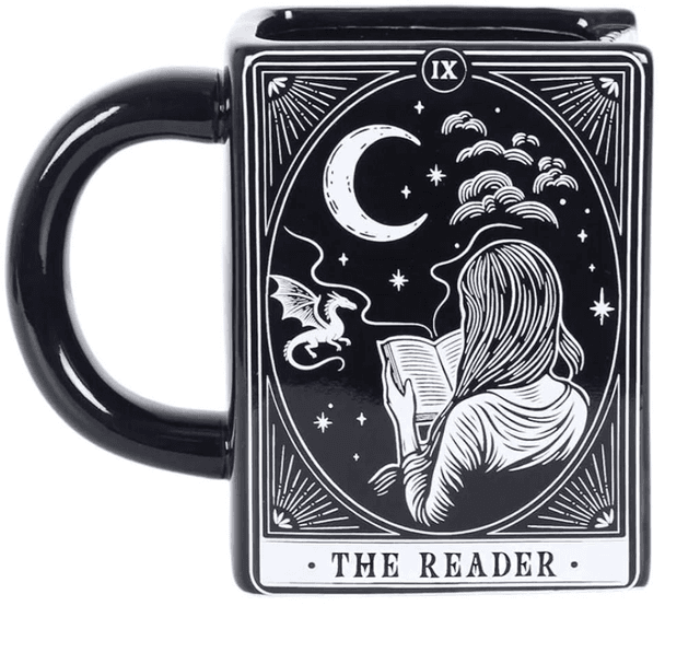 Square Mug – The Reader by Merch — book cover