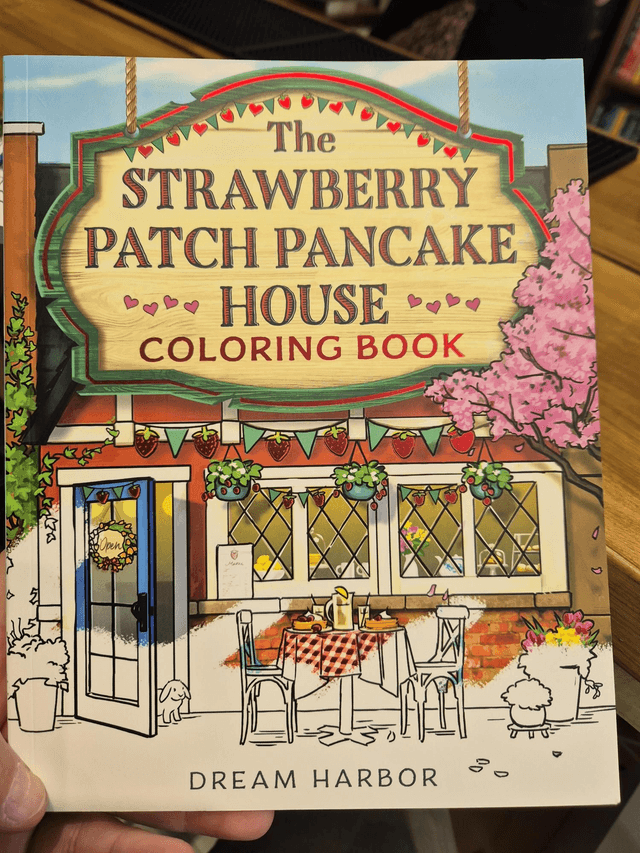 The Strawberry Patch Pancake House Colouring Book by Laurie Gilmore — book cover