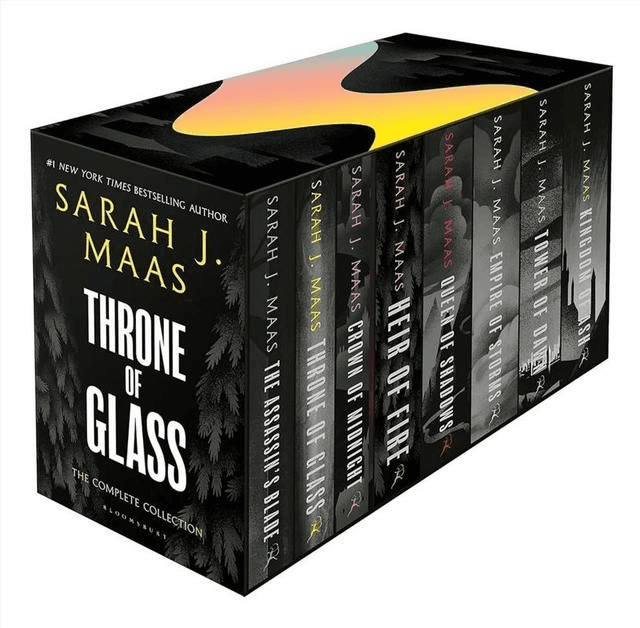 Throne of Glass Paperback 8 Books Box Set by Sarah J Maas — book cover