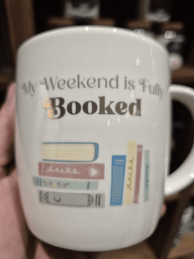 My Weekend Is Fully Booked Cup by Merch — book cover