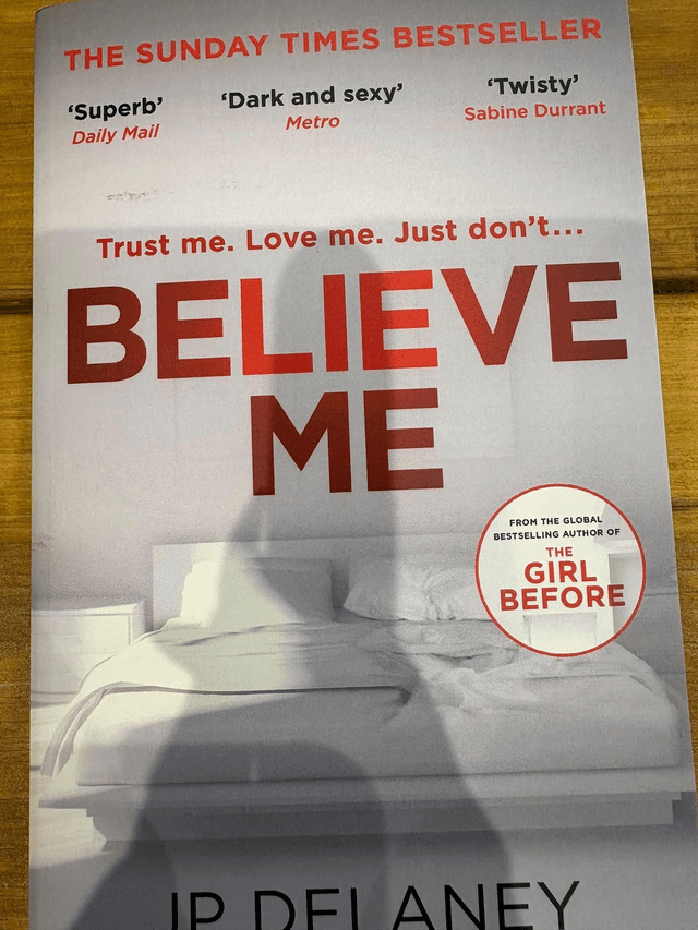 Believe Me by J P Delaney — book cover